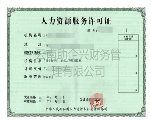 人力資源許可證