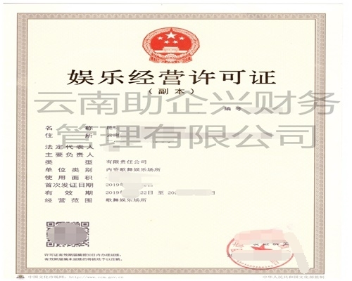 娛樂經營許可證