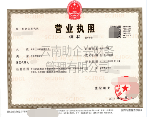 典當行業經營許可證